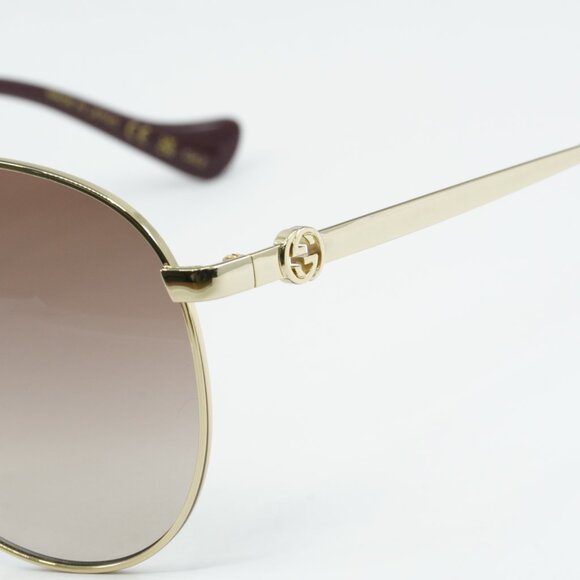 Gucci GG1088S 002 Sunglasses Gold Aviator Frame main image 6